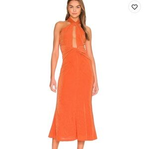 Misha Stefanie dress in golden pumpkin